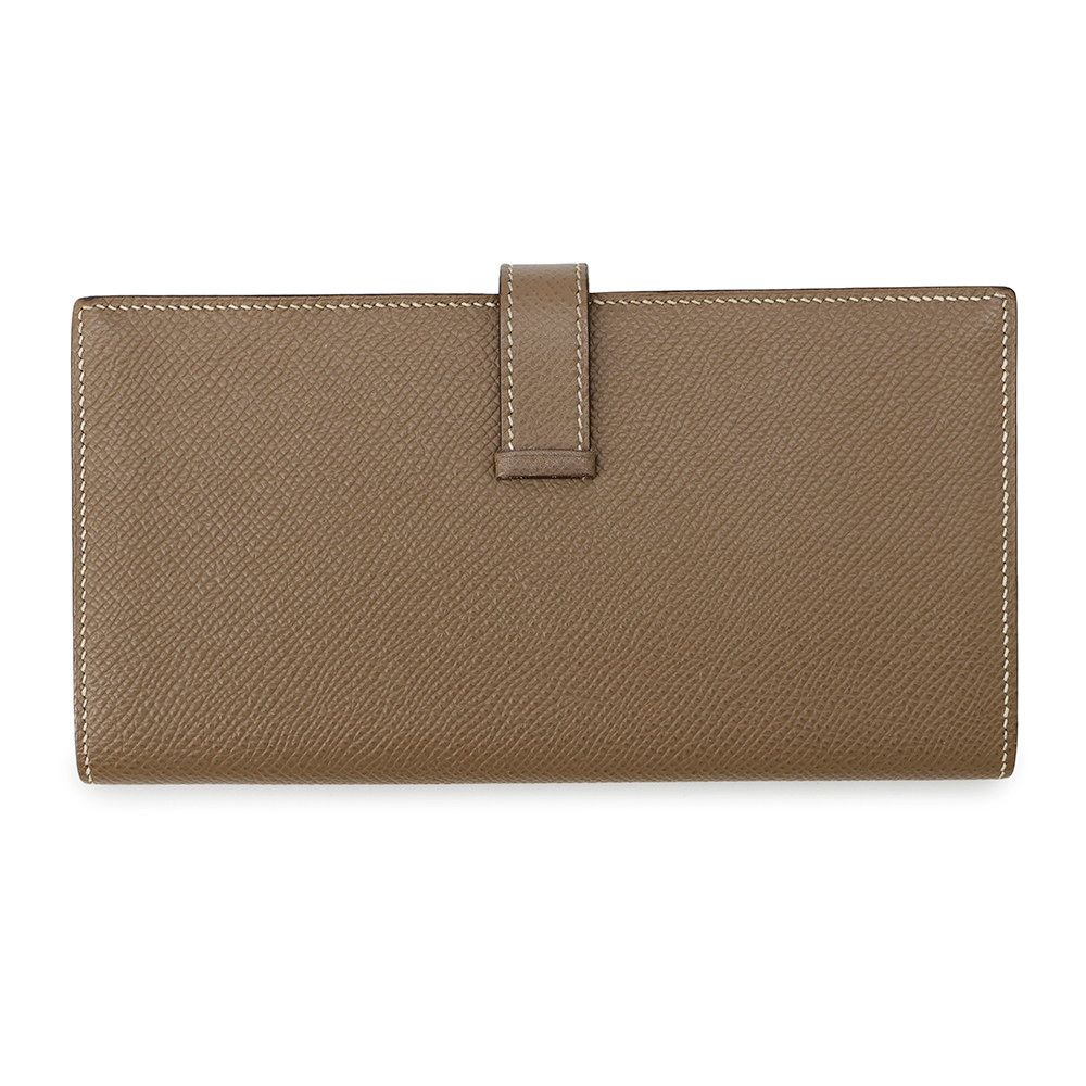 エルメス 長財布 ベアンスフレ エトゥープ/シルバー金具