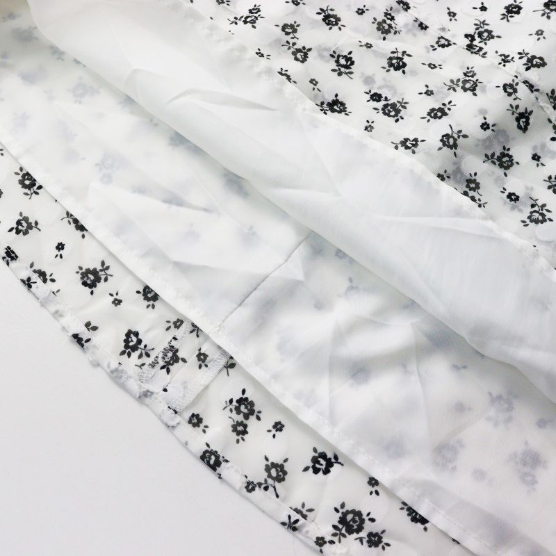 エムエスジーエム MSGM カットソー ブラウス ノースリーブ リボン 総柄 38 白 ホワイト /mm0426 レディース 未使用 2024SS エムズグレイシー M'S GRACY 小花柄リボン