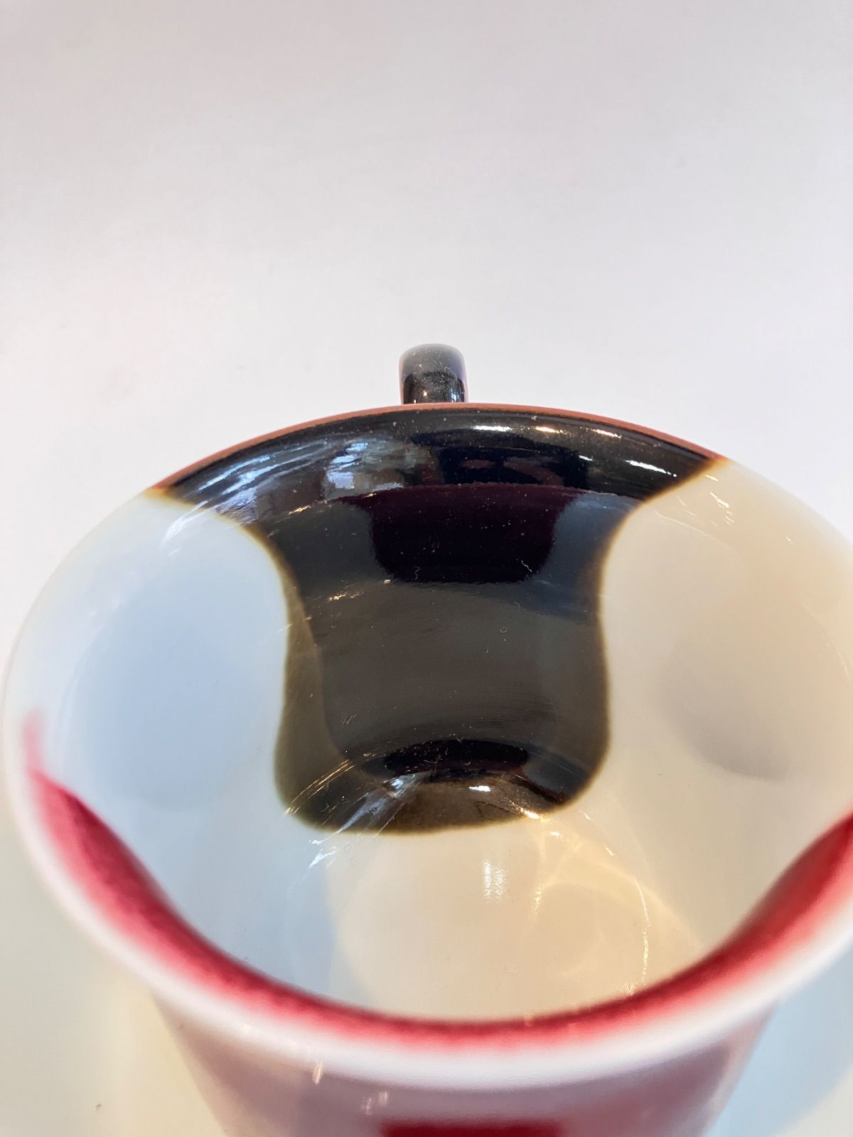新品】有田焼 前田泰昭 辰砂天目 コーヒーカップソーサー トリコロール 