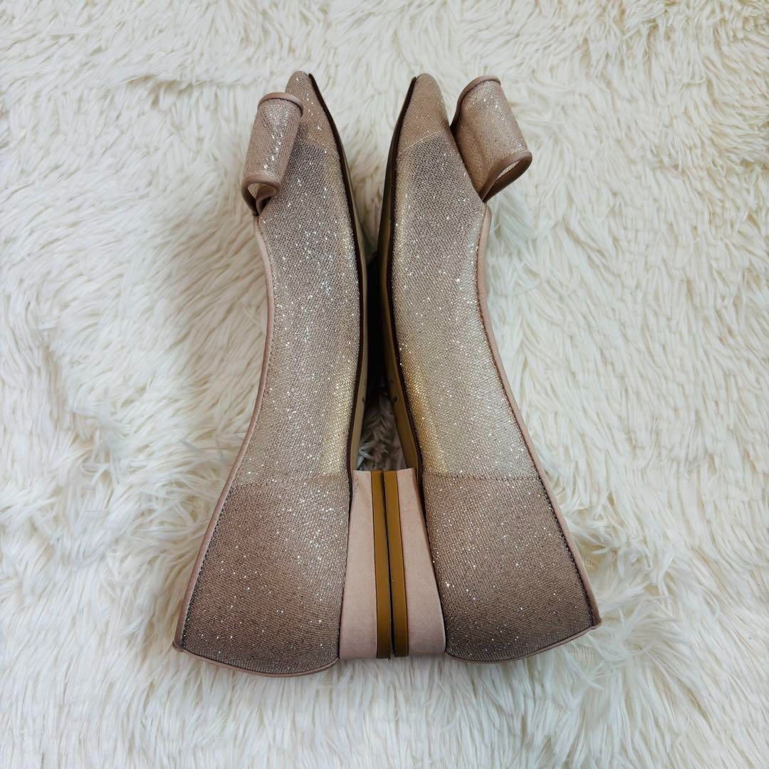 TALON ポインテッドチュールリボンフラット