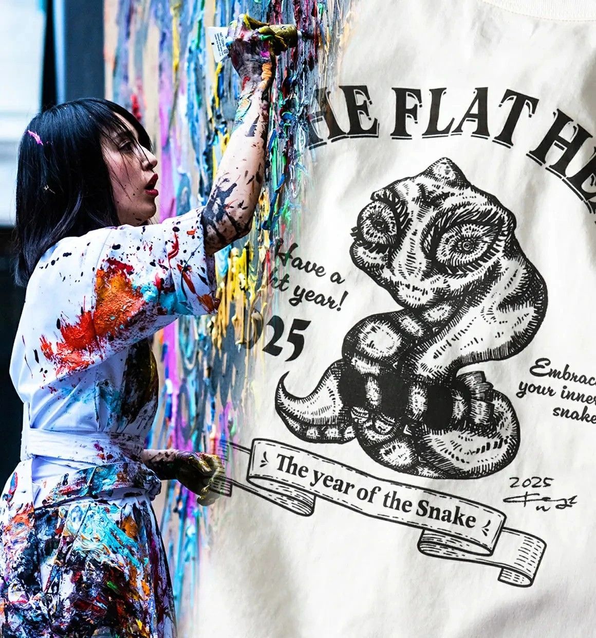 小松美羽×THE FLAT HEAD フラットヘッド コラボ 干支 限定Tシャツ