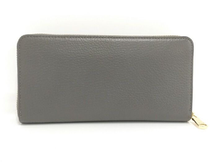 RUSSET ラウンドファスナー長財布 レザー グレー - メルカリ 