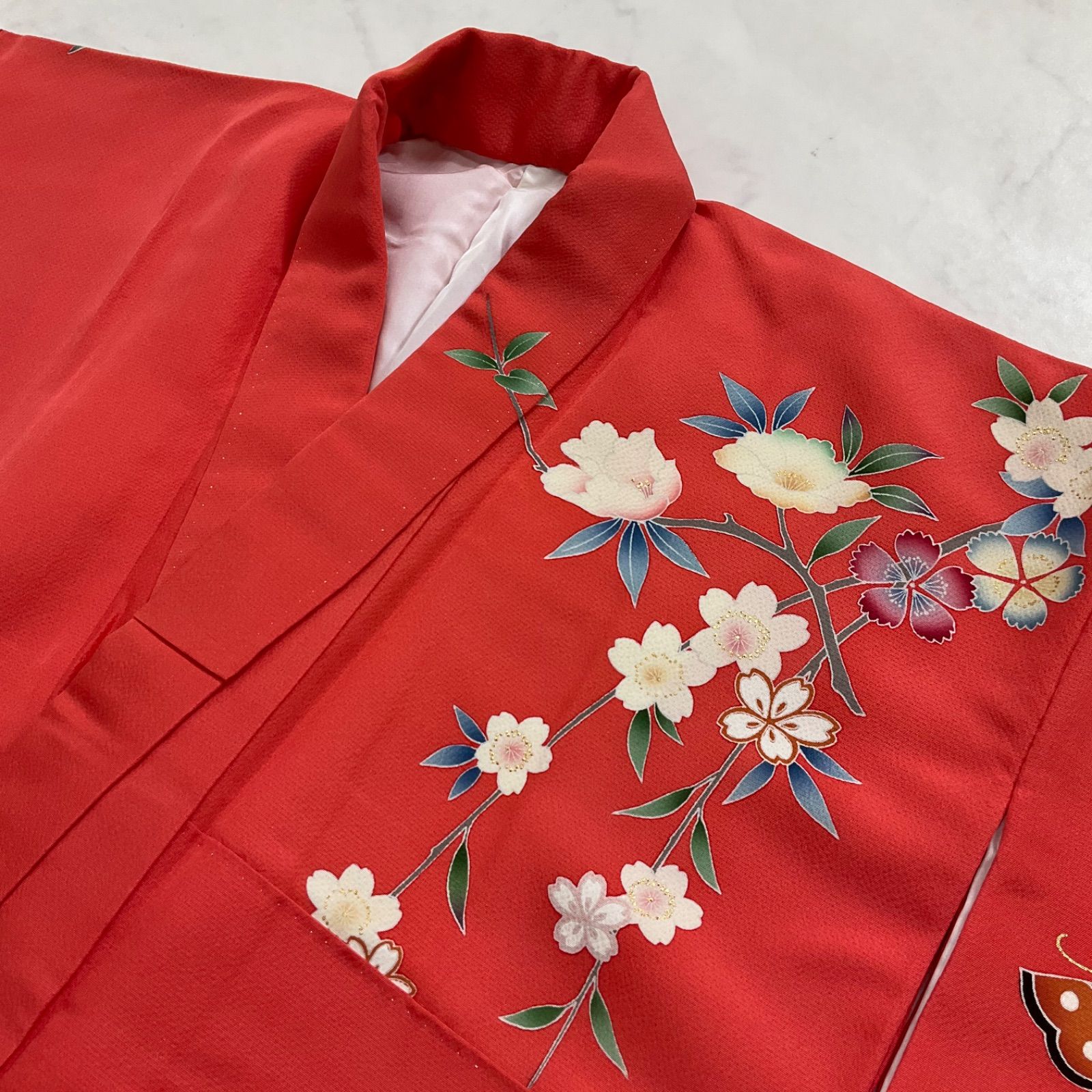 ◇kimono+one◇7歳用◇子供着物◇正絹友禅◇七五三◇裄58肩丈136.5