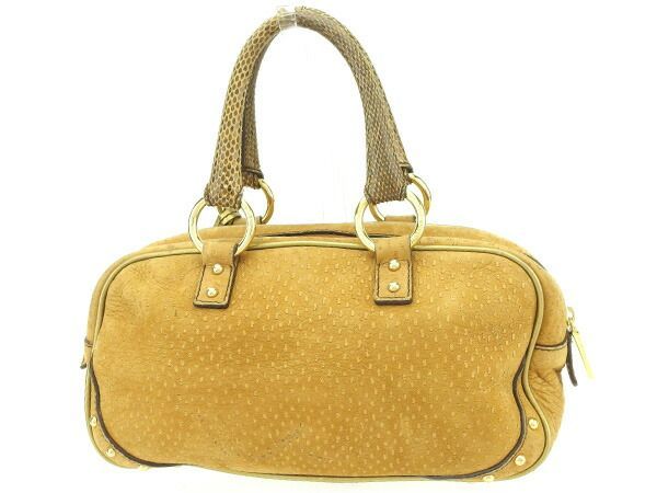 ドルチェ&ガッパーナ パイソン スエード ハンドバッグ 【公式通販】