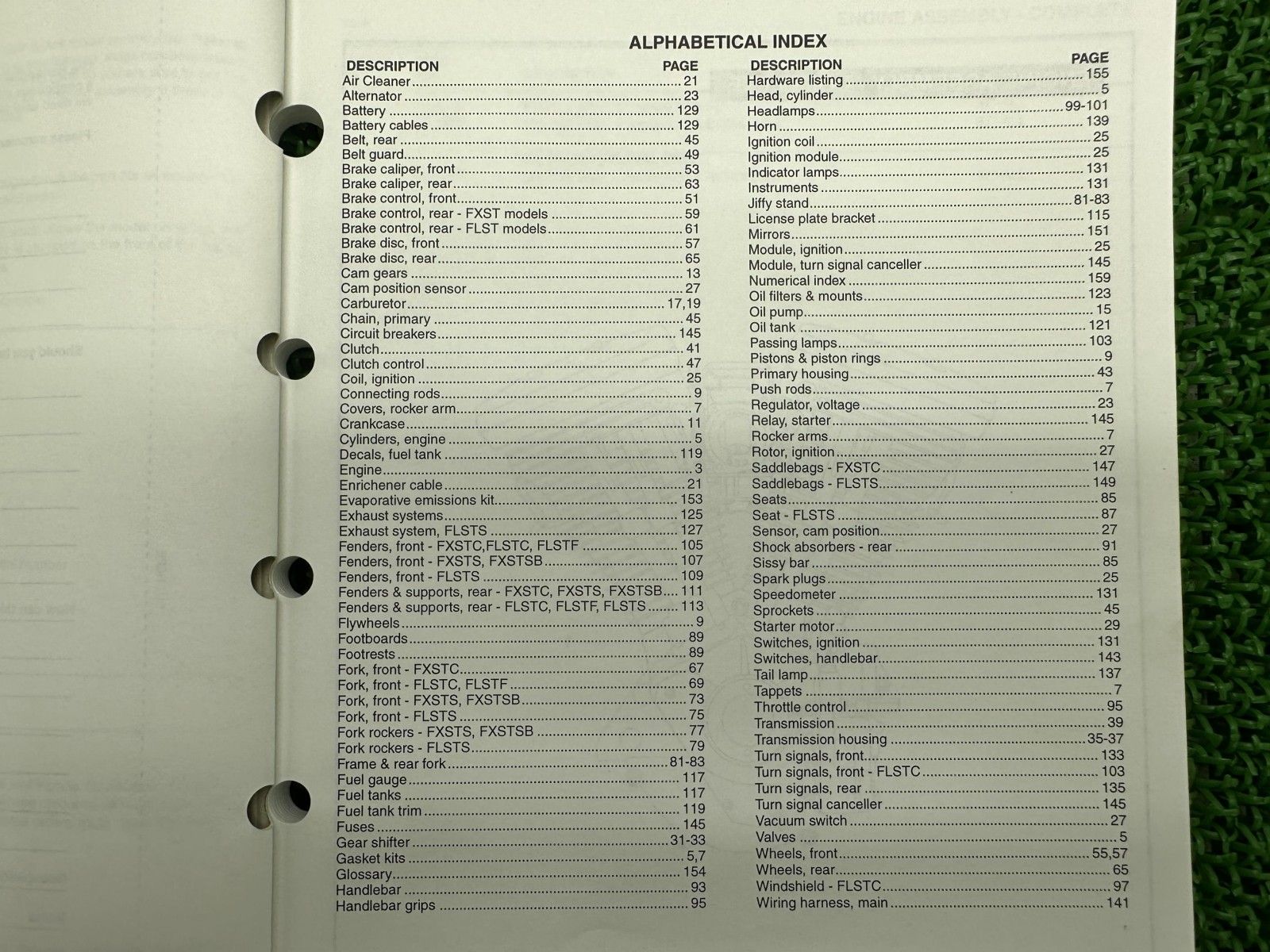 ソフテイル パーツリスト 英語版 ハーレー 正規 バイク 整備書 1997年ソフテイルモデル パーツカタログ エボ lM