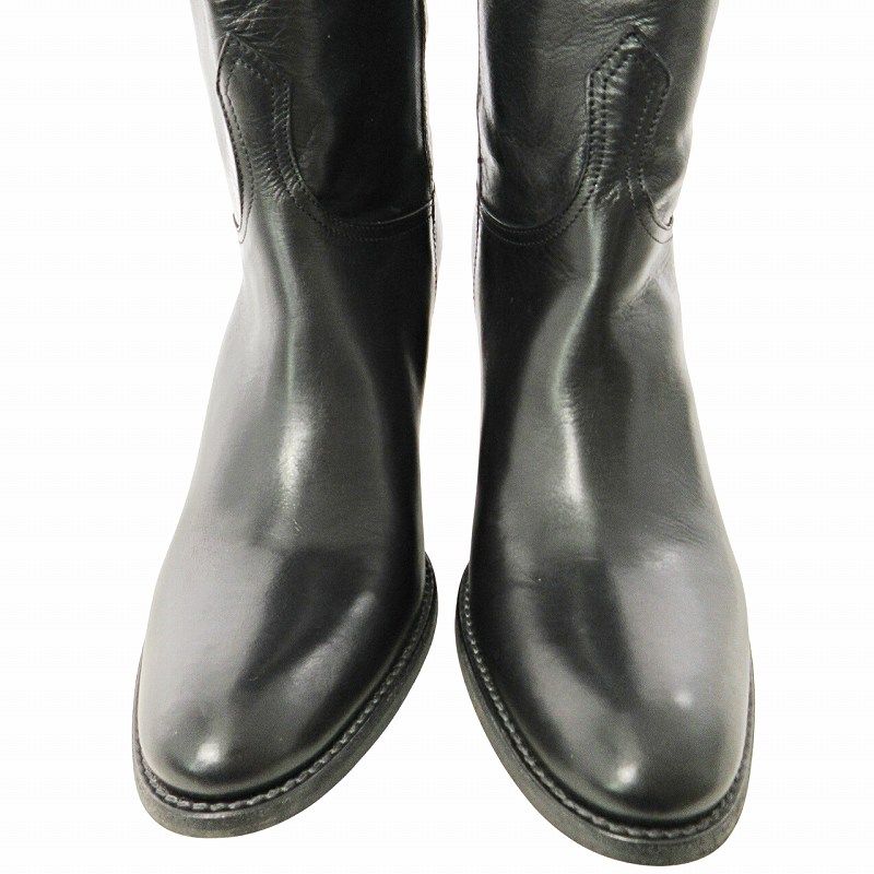 美品✨SARTORE サルトル　ベルテッドロングブーツ　チャンキーヒール サルトル SARTORE 美品 オールレザー ロングブーツ チャンキー