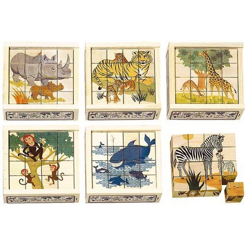 数量 アトリエフィッシャー 六面体パズル 16pcs 動物 AF1601