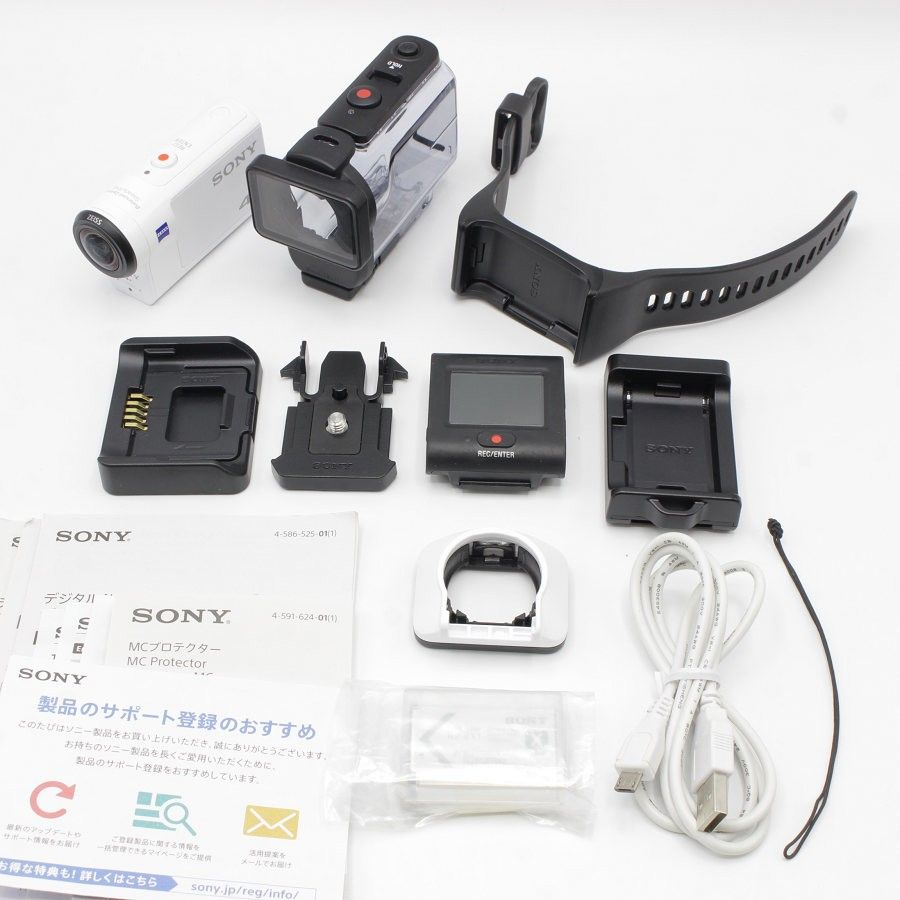 美品】SONY FDR-X3000R-W リモコンキット ホワイト 予備バッテリー+MC