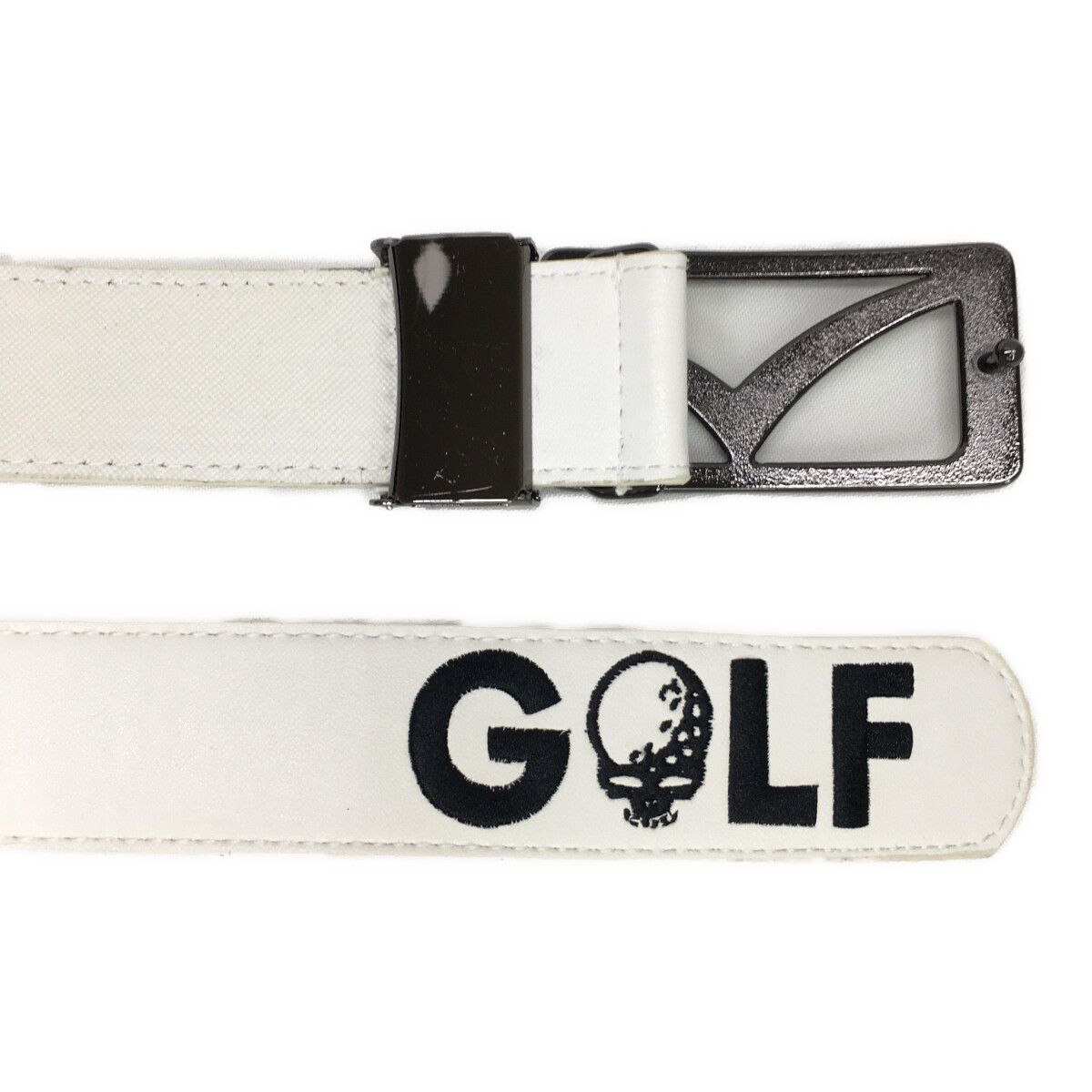新品 ラッセルノ ゴルフ ソリッド ベルト ホワイト 定価16,500円
