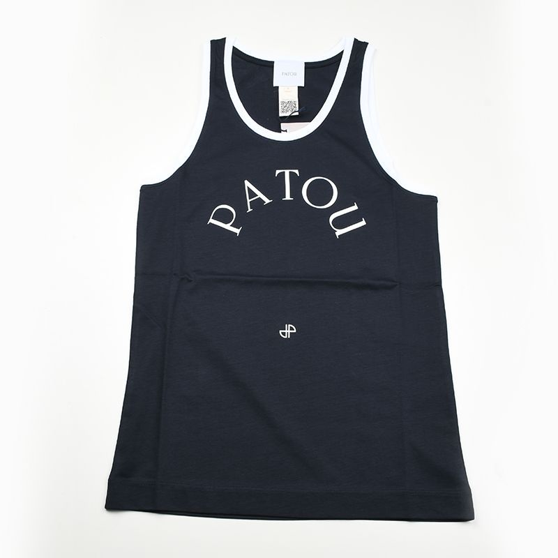 courrèges ブラック リブ編み タンクトップ M courrèges ブラック リブ