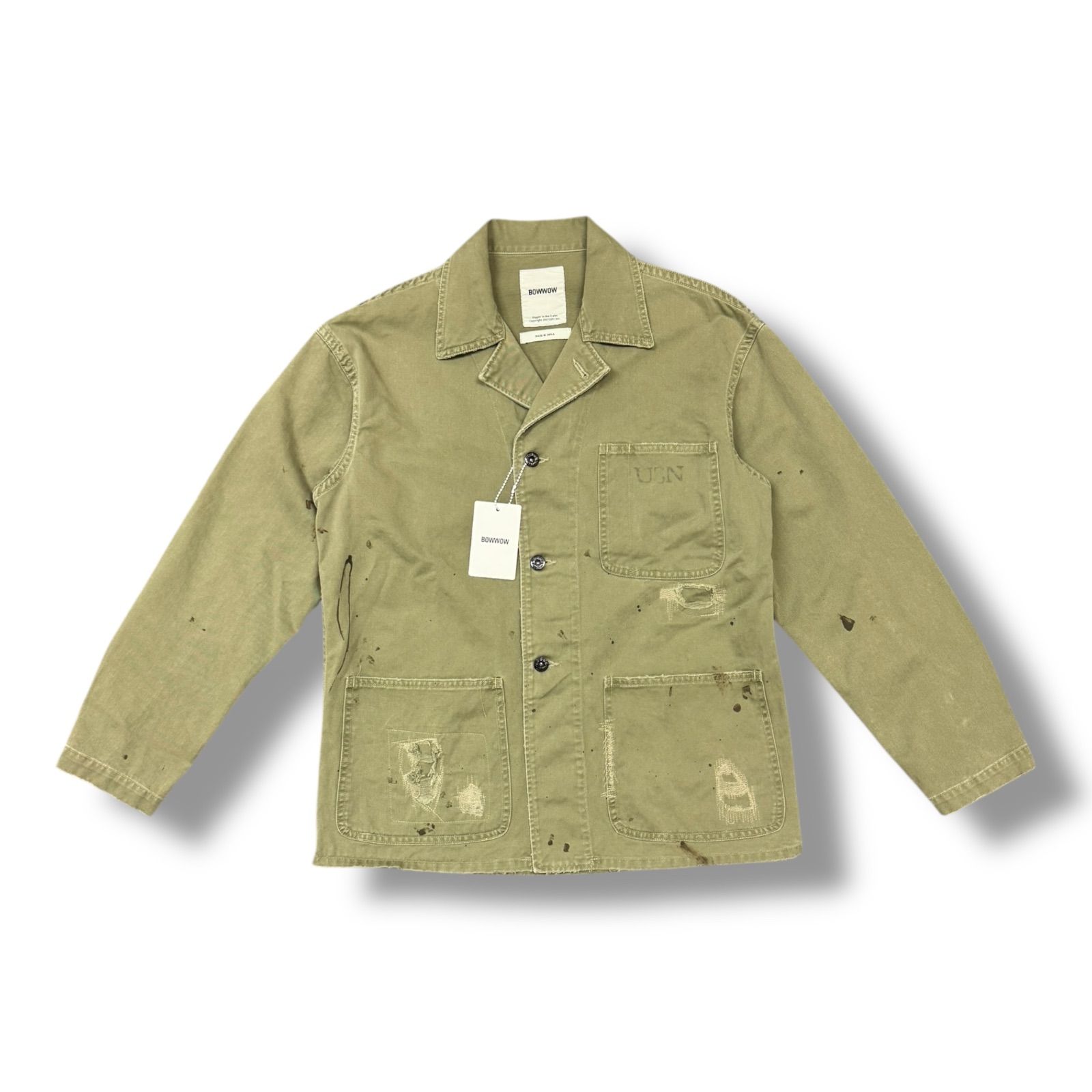 参考上代40700円 未使用品 BOWWOW 25SS USN N-3 TWILL JK N-3 ミリタリージャケット バウワウ BW251-UN3TJ オリーブ
