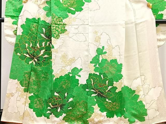 平和屋着物□豪華振袖 駒刺繍 牡丹 金彩 正絹 逸品 CAAU6690xe