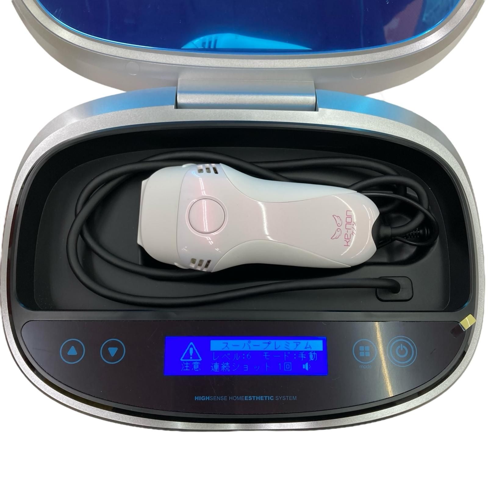 186000 現状品 KE-NON ケノン 家庭用脱毛器 フラッシュ式 エムテック バージョン8.6J NIPL-2080 パールホワイト 光美容器