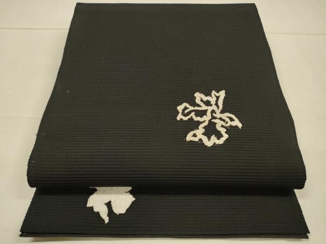 平和屋着物○九寸名古屋帯 横段花文 金銀糸 正絹 逸品 DAAU5381ps  