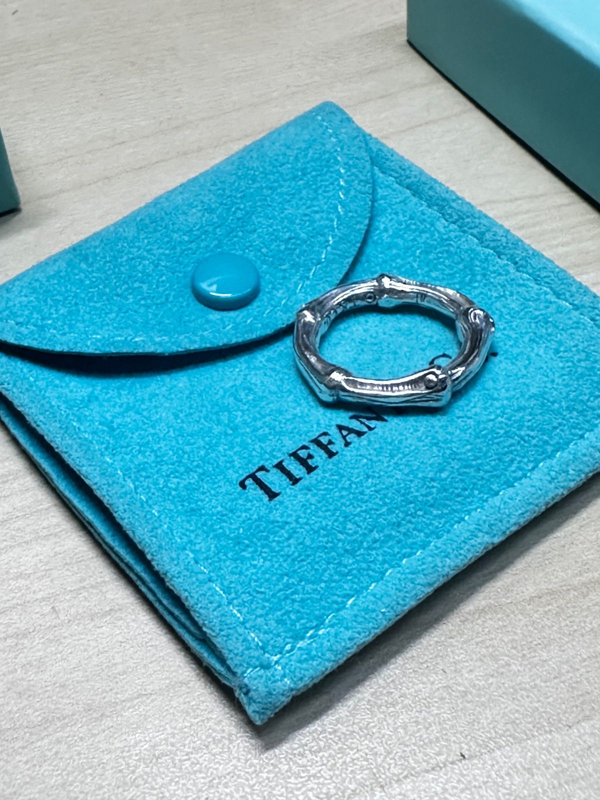 廃盤　美品　オールドティファニー　リング　バンブー　13号　シルバー 廃盤 美品 オールドティファニー リング バンブー 13号 シルバー