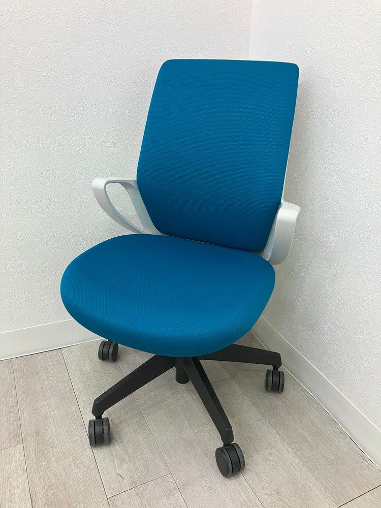 コクヨ 固定肘付ピコラチェア CR-G532 ブルー