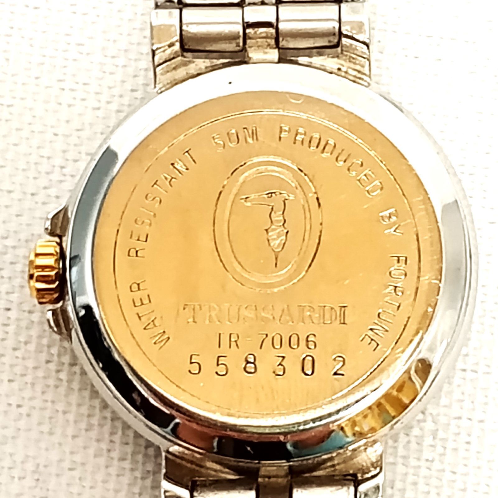 稼働品】 TRUSSARDI トラサルディ 腕時計 TR－7006 3針 ラウンド 