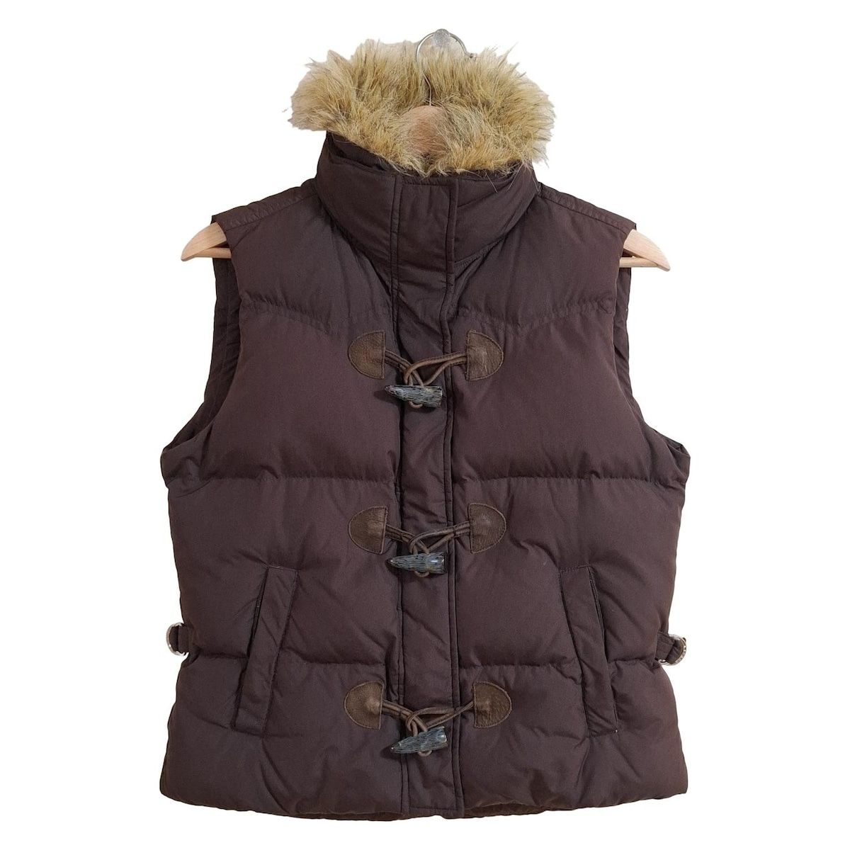 RalphLauren ラルフローレン ダウンベスト サイズS レディース - ダークブラウン 秋 冬