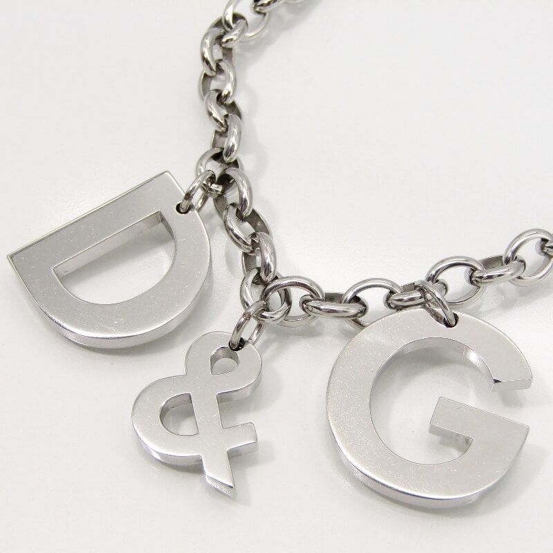 【DOLCE&GABBANA】DG ロゴ レタリング チョーカー Dolce & Gabbana チェーンネックレス DGロゴ ドルガバ (Dolce