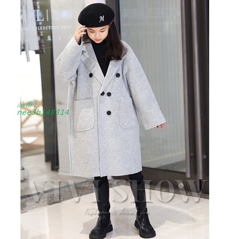 子供服女児用コート 秋物ウールコート