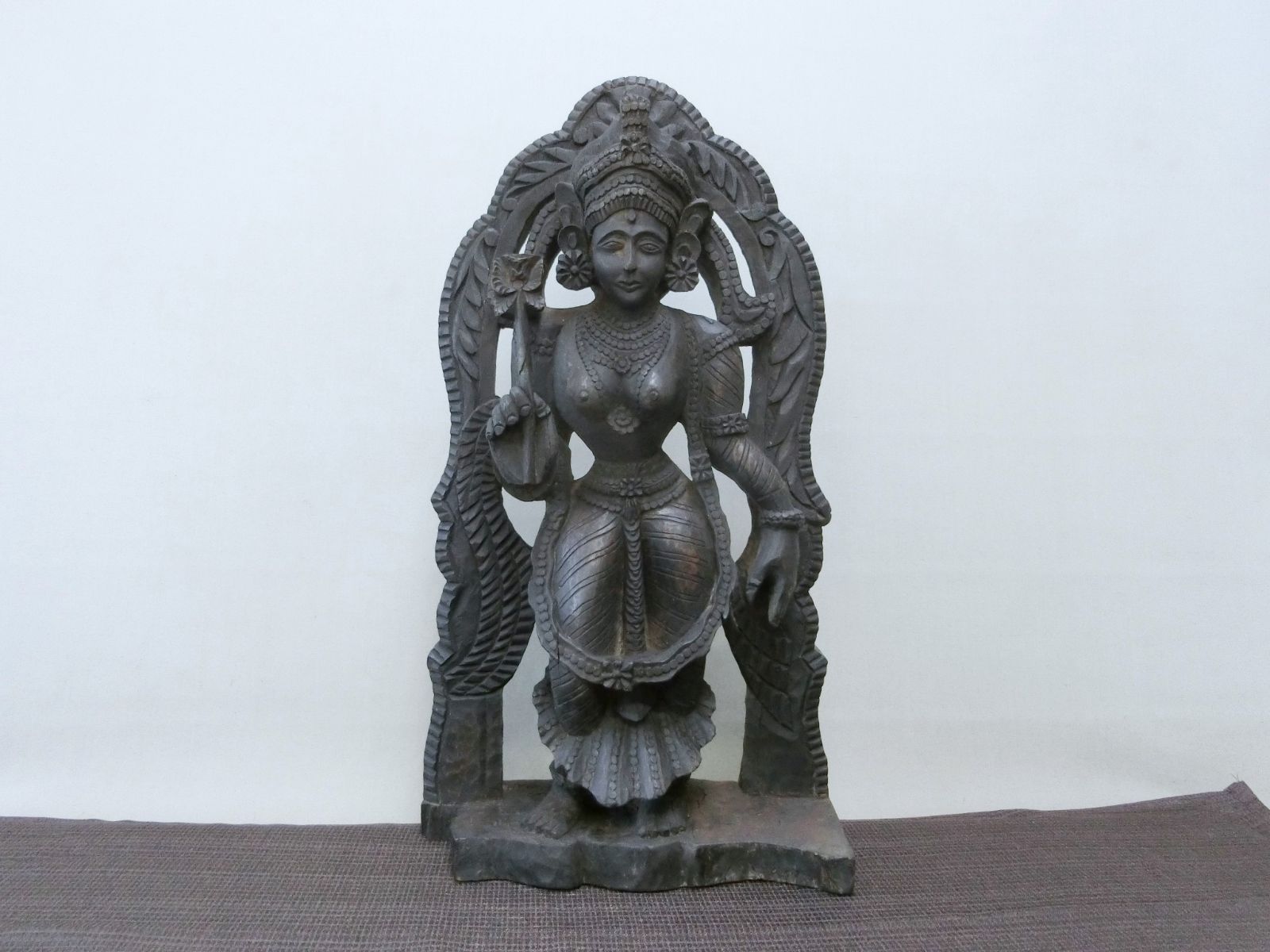【神像　木彫女神　仏像　外国物 佛　仏】◆仏教美術 インテリア　オブジェ　美術 神像 木彫女神 仏像 外国物 佛 仏】◇仏教美術 インテリア