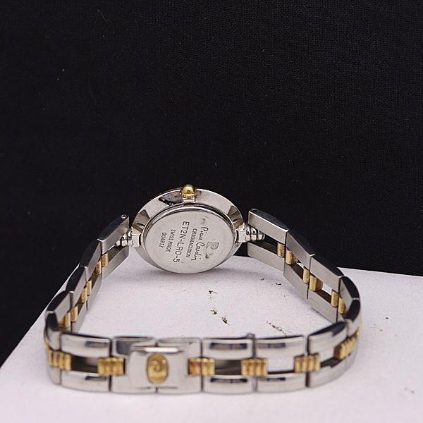 ピエールカルダン QZ ET2N-LRO-5 白文字盤 ラウンド レディース