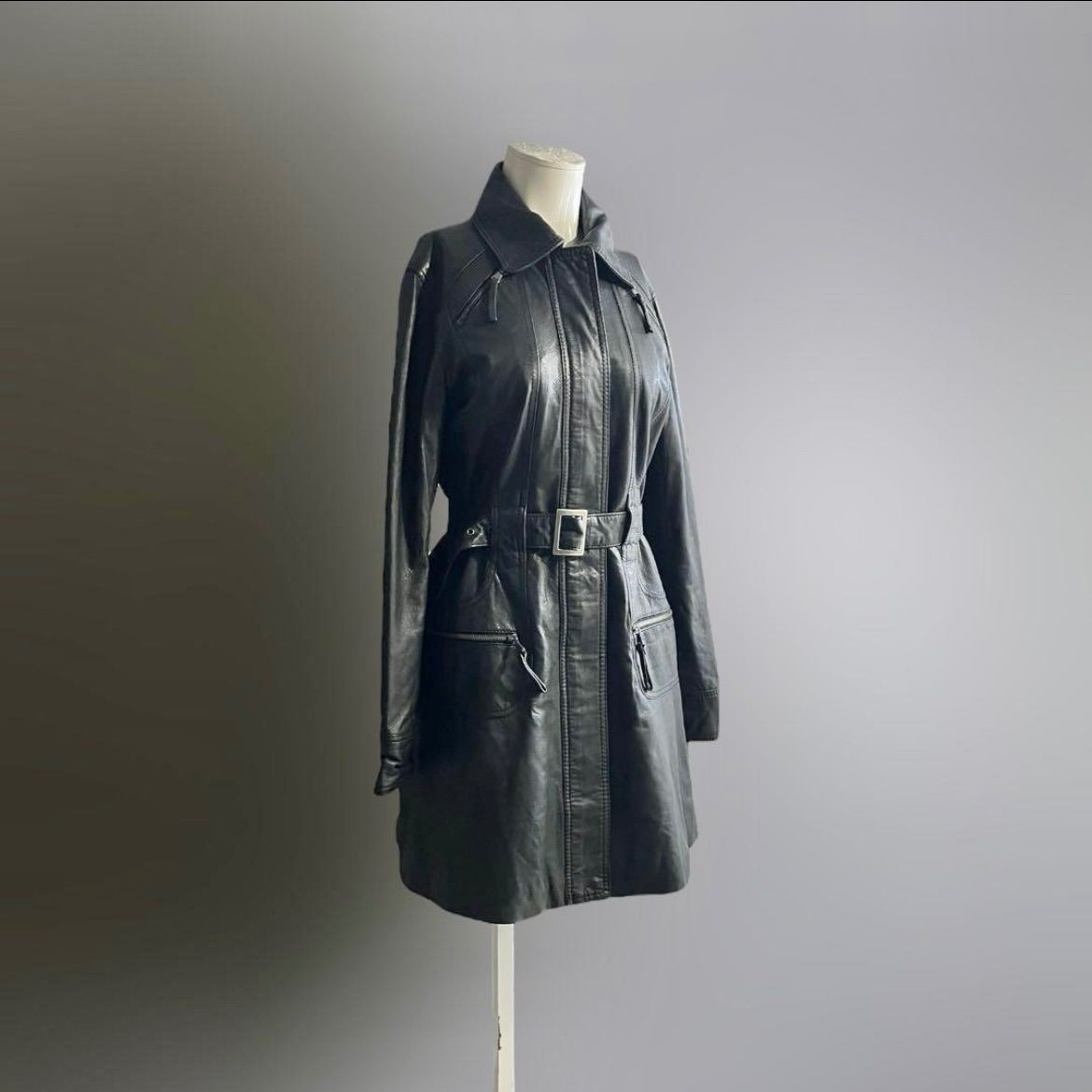 ヨーロッパ 00s ヴィンテージ レザーコート レザージャケット ラムレザー