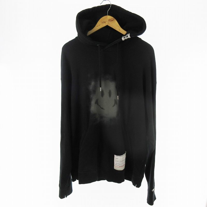 Maison MIHARA YASUHIRO メゾンミハラヤスヒロ Smily Face Printed Hoodie Black A12HD672 スウェット パーカー ブラック 46