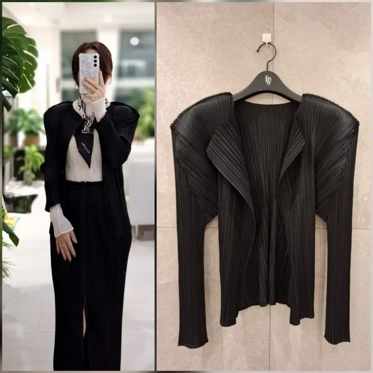 プリーツプリーズ アウトライン カーディガン3 イッセイミヤケ