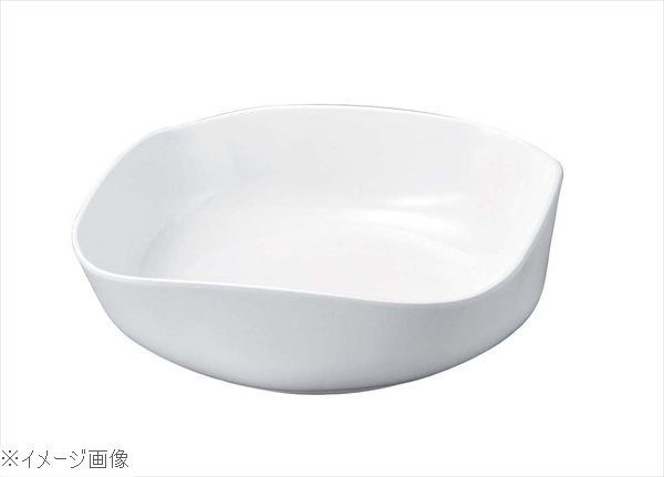 【新品】ニューホワイト 渕丸角盛鉢 ３３ｃｍ