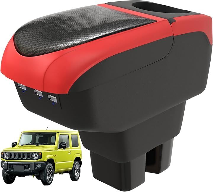 ＡＴｏｕｃｈ 運転が楽チンに。 アームレスト コンソールボックス アクセサリー ジムニー/シエラ専用 ジムニーシエラ 車 収納 収納ボックス A・TouchMent(フレアレッド)