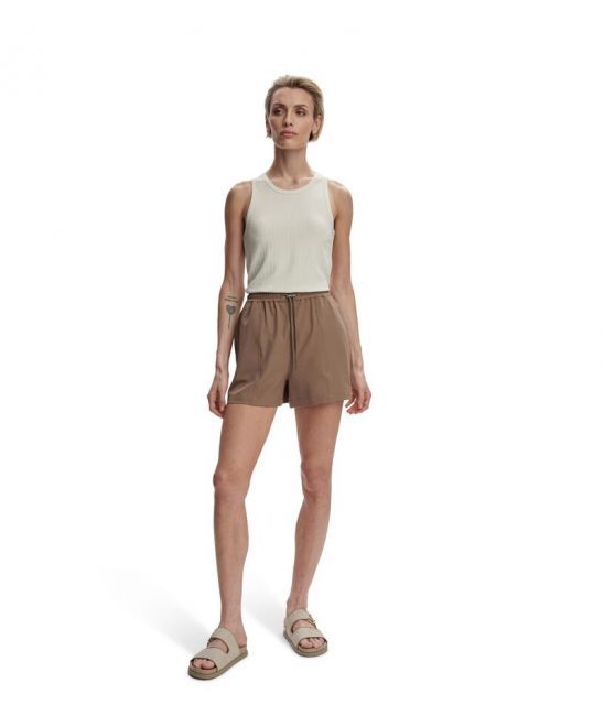 【送料無料】 バーレイ レディース ハーフパンツ・ショーツ ボトムス Esmond Mid Rise Shorts Taupe Stone