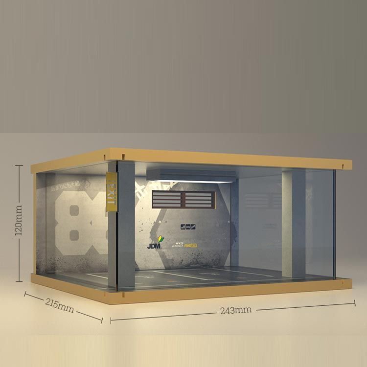 ディスプレイケース 1/32駐車場 アクリルケース LEDライト付き