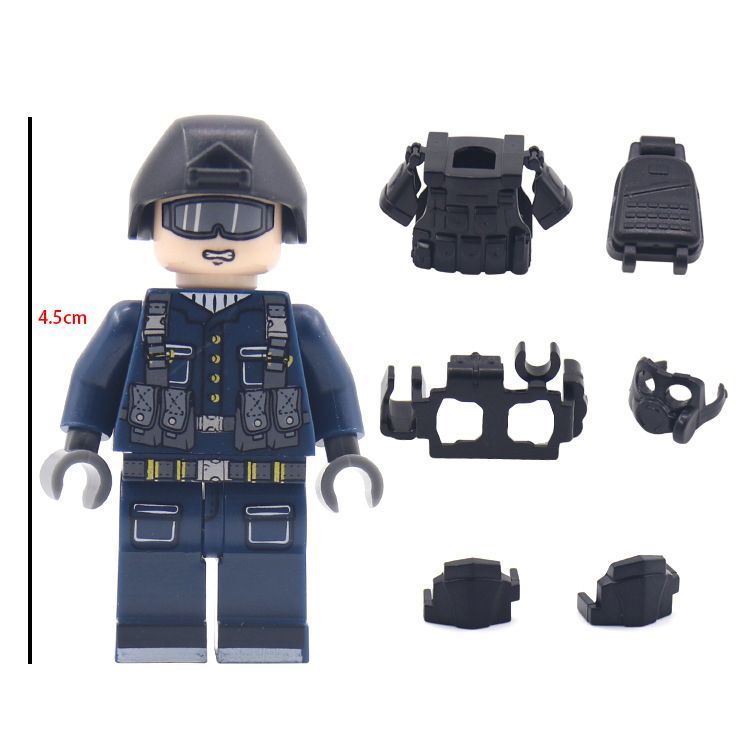 ☆武器付き 超重厚 高品質 SWAT 重装備 特殊部隊セット×7 銃器 武器