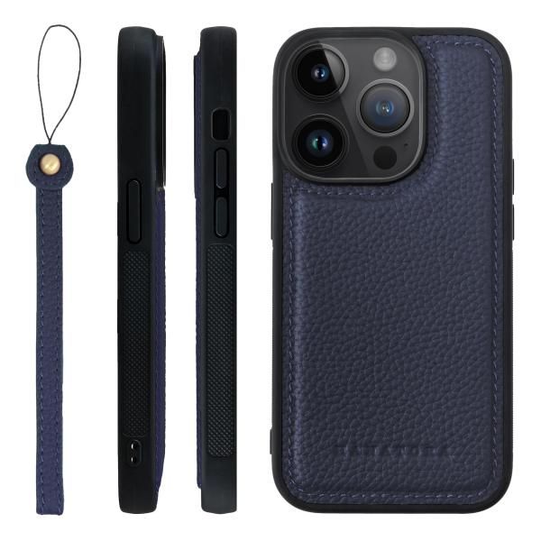 ボナベンチュラ スマホケース ペールブルー×ベージュ iphone14用