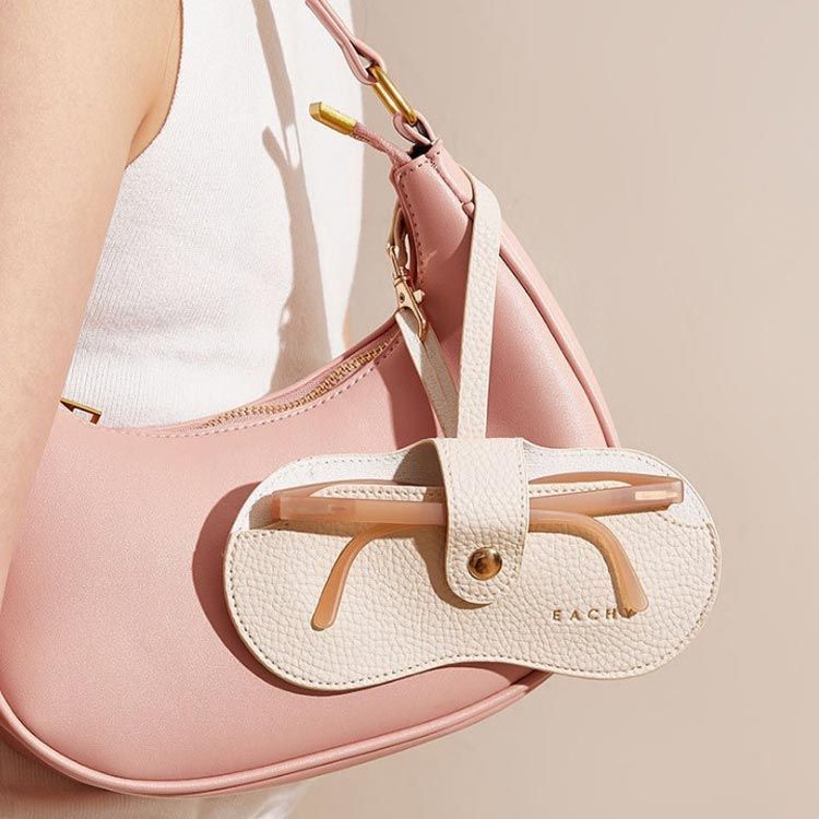 メガネケース 眼鏡ケース バッグ 付ける スリム 2点セット リップ