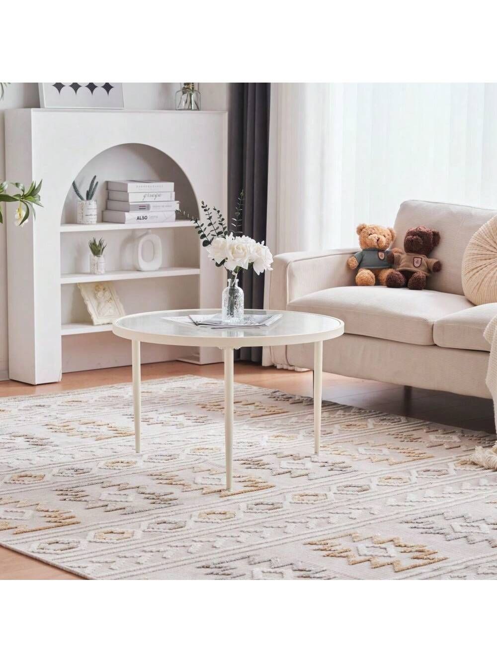 セット品】ガラステーブル センターテーブル ガラス天板 2点セットル