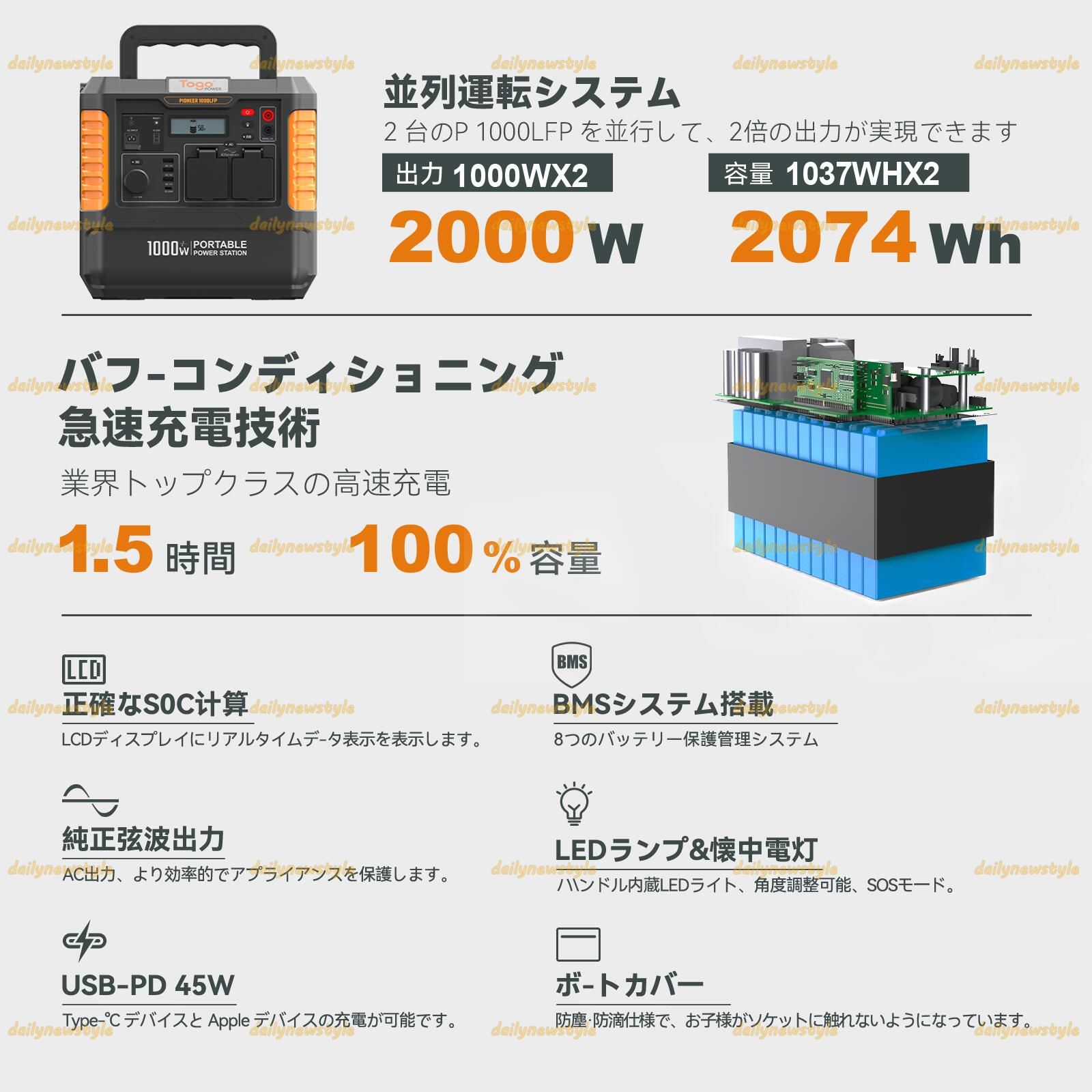 1.5時間急速充電 PSE認証済