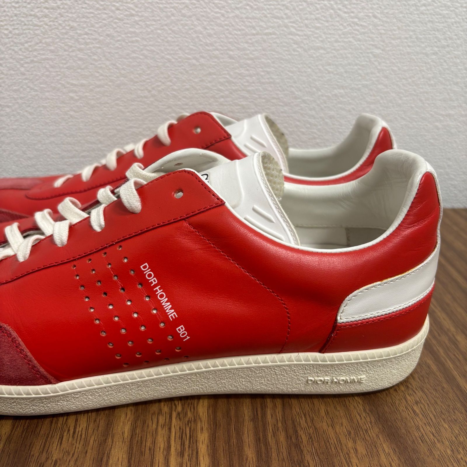 ☆DIOR HOMME B01 ディオール スニーカー メンズ シューズ レッド 赤