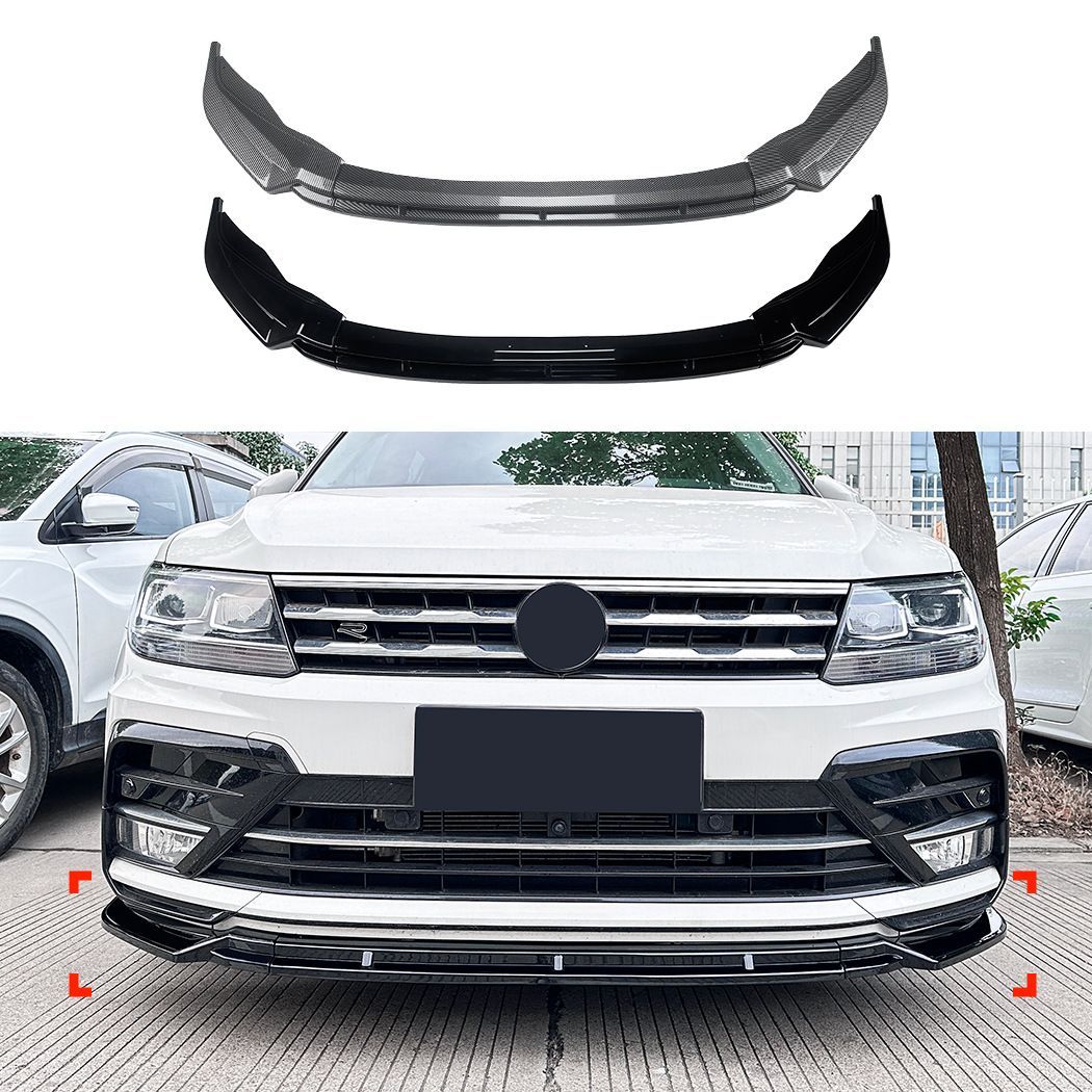 カー用品 メンズ スポーティ系 フォルクスワーゲン Tiguán MK2 前期 R-line 2017-2020対応 フロントリップスポイラー 外装カスタム ABS製