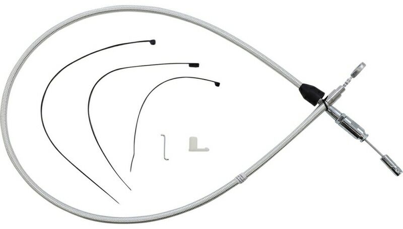 QUICK CONNECT クラッチケーブル 2018〜24年ソフテイルモデル、2021〜25年FLHR、FLTR/ STERLING CHROMITE：101cm