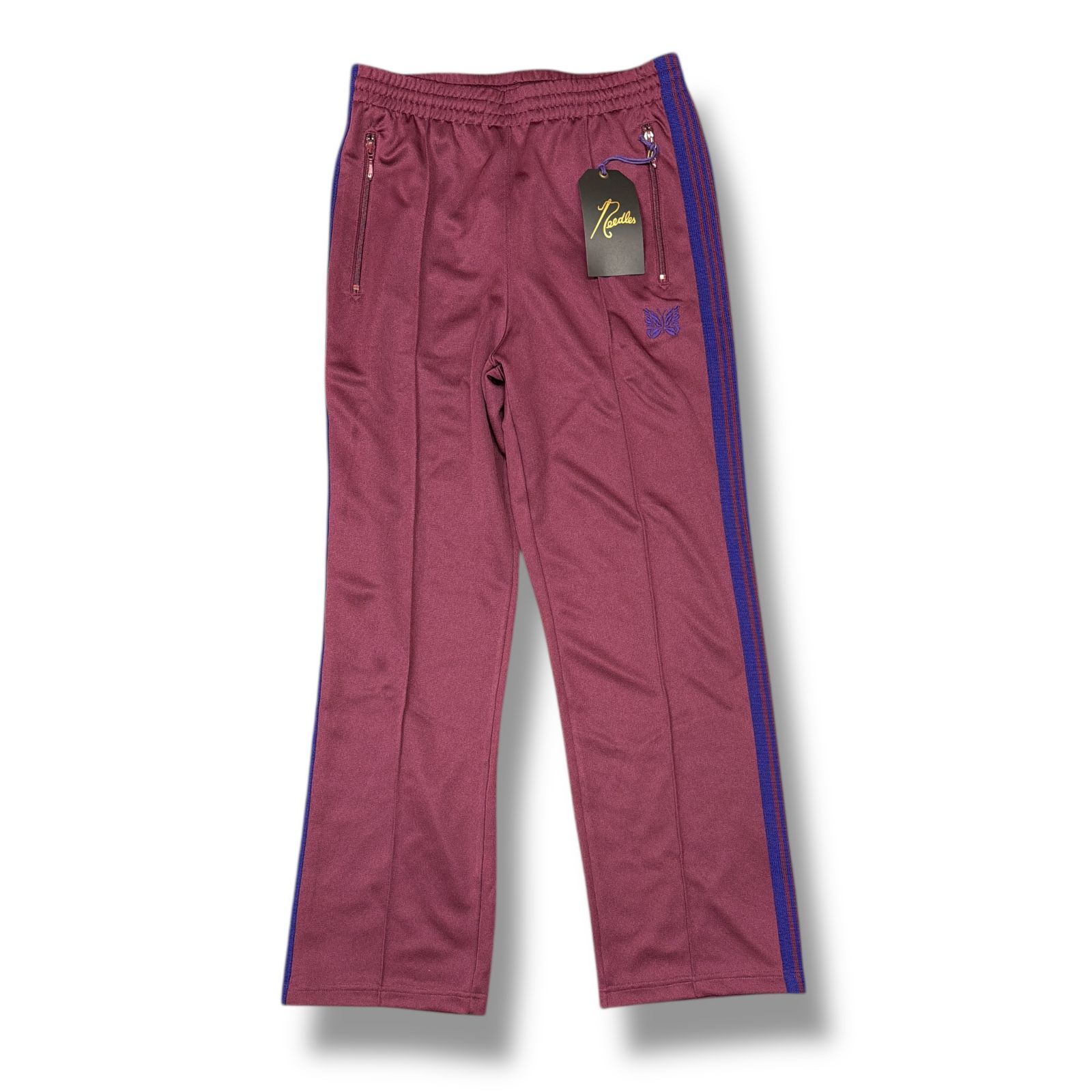 参考上代23100円 Needles Track Pant トラックパンツ イージーパンツ ニードルス ニードルズ NS246 ボルドー系 S 1514M5