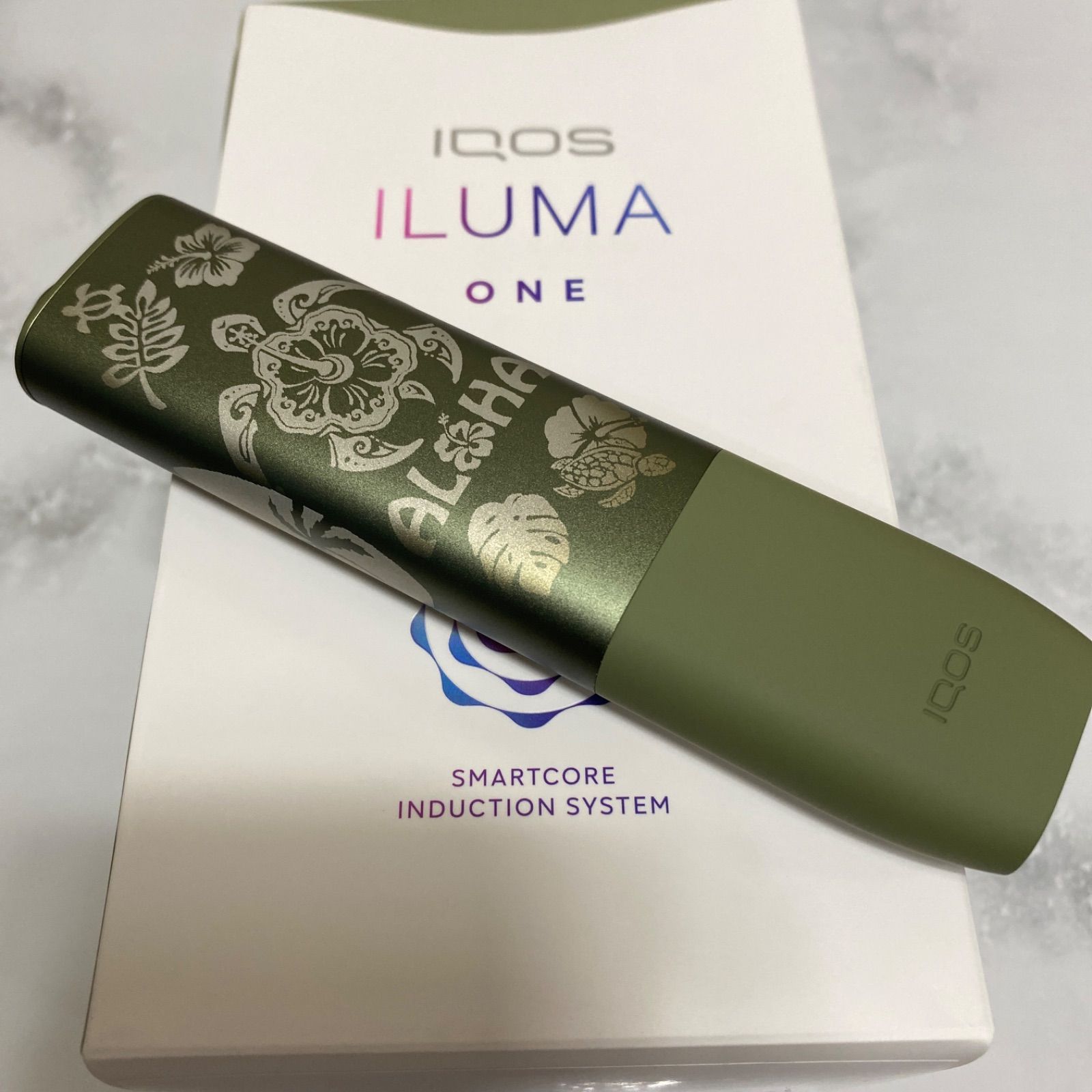 iQOS ILUMA ONE アイコス イルマ ワン ハイビスカス ホヌ レーザー加工