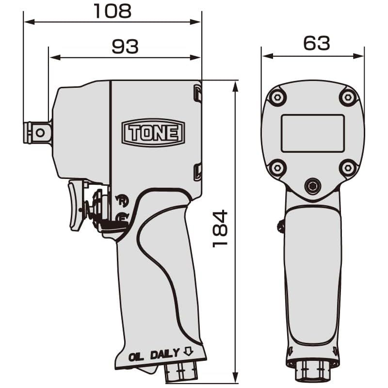 TONE エアーインパクトレンチ