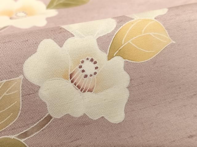 平和屋着物○訪問着 友禅 作家物 紬地 枝花文 ますいわ屋扱い 正絹  