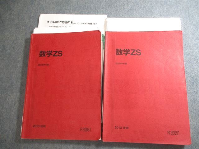 駿台 東京/京都大学/医学部 数学ZS テキスト通年セット 2013 計2