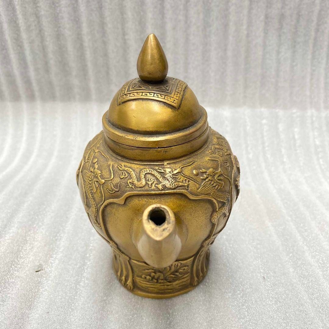 銅製 鎏金金魚酒壺 茶壺 茶道具 香道具 装飾品 工芸品 美術品 置物 銅製 鎏金金魚酒壺 茶壺 茶道具 香道具 装飾品 工芸品 美術品