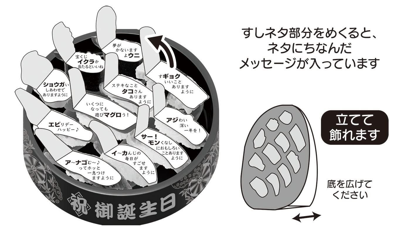 242420 325 L BD 25 2 桶にすし バースデーカード サンリオ SANRIO