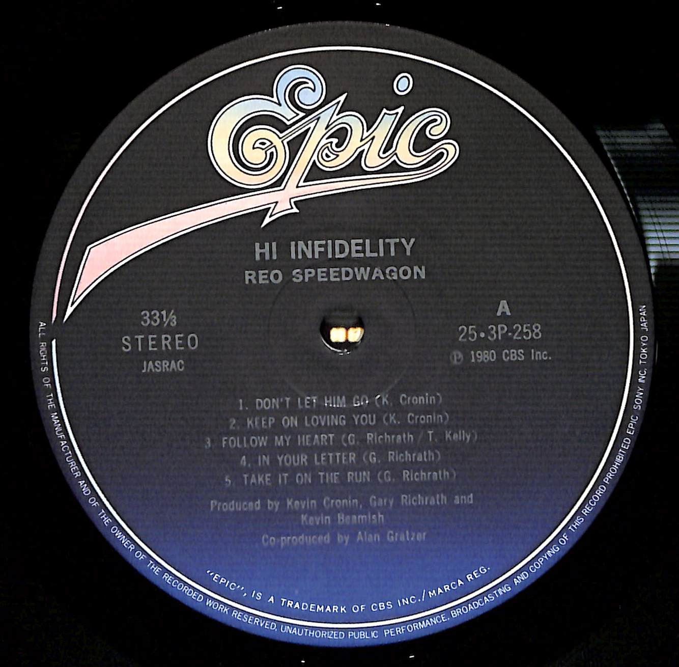 帯付きLP】REO Speedwagon Hi Infidelity REOスピードワゴン 禁じられ
