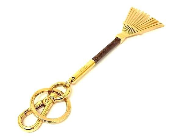 □極美品□ FENDI フェンディ キーホルダー キーリング バッグチャーム